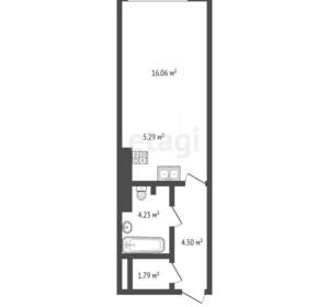 1-к квартира, вторичка, 32м2, 3/16 этаж