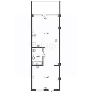 Студия квартира, вторичка, 60м2, 2/5 этаж