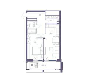 1-к квартира, вторичка, 64м2, 1/8 этаж