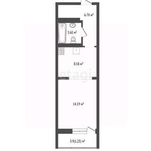 Студия квартира, вторичка, 33м2, 9/16 этаж