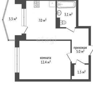 1-к квартира, вторичка, 30м2, 2/9 этаж