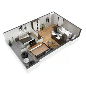 2-к квартира, строящийся дом, 56м2, 8/11 этаж