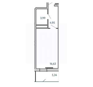 1-к квартира, вторичка, 31м2, 8/10 этаж