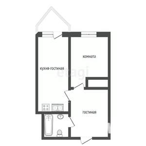 Студия квартира, сданный дом, 50м2, 7/8 этаж