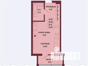 Студия квартира, вторичка, 31м2, 8/16 этаж