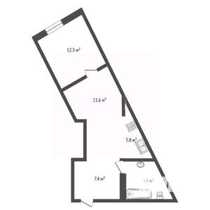 2-к квартира, вторичка, 44м2, 8/18 этаж