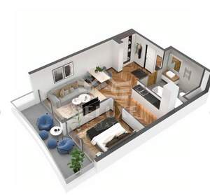 1-к квартира, строящийся дом, 57м2, 4/11 этаж