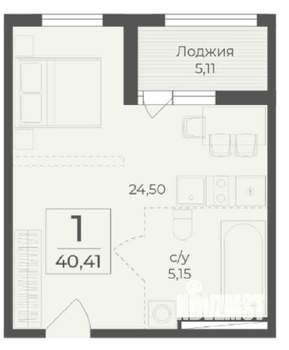 1-к квартира, вторичка, 40м2, 12/15 этаж