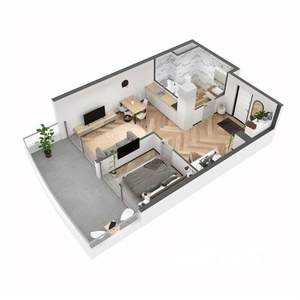 2-к квартира, строящийся дом, 57м2, 10/11 этаж