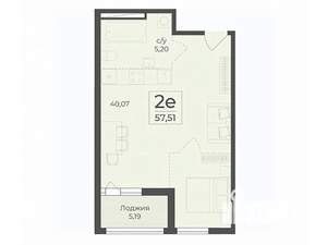 Студия квартира, вторичка, 60м2, 2/15 этаж