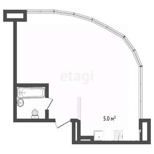 Студия квартира, вторичка, 34м2, 5/9 этаж