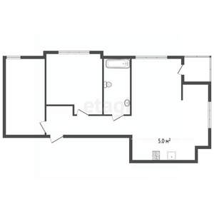 3-к квартира, вторичка, 64м2, 3/8 этаж