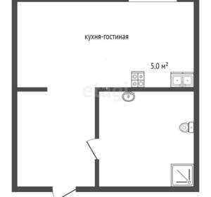 Студия квартира, вторичка, 15м2, 1/2 этаж