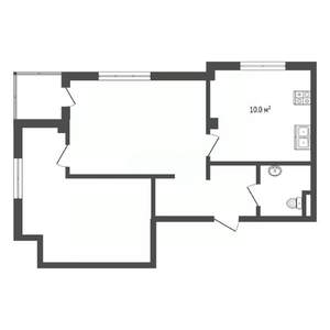 2-к квартира, вторичка, 56м2, 3/8 этаж