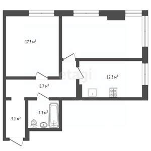 2-к квартира, вторичка, 68м2, 6/12 этаж