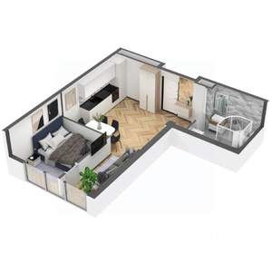 1-к квартира, вторичка, 37м2, 1/8 этаж