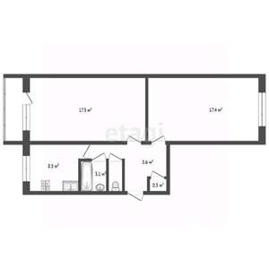 2-к квартира, вторичка, 48м2, 4/5 этаж
