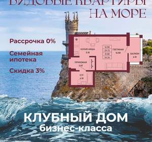 Студия квартира, вторичка, 31м2, 8/17 этаж