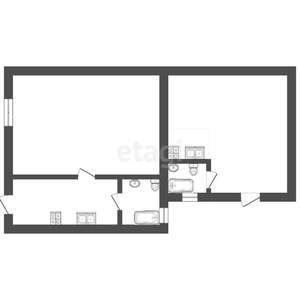 2-к квартира, вторичка, 25м2, 1/2 этаж