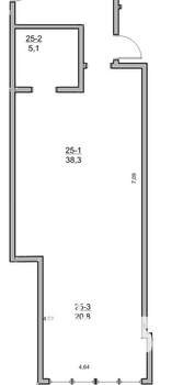 2-к квартира, вторичка, 64м2, 5/5 этаж