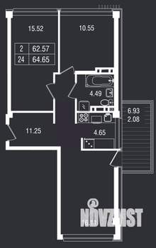 3-к квартира, вторичка, 65м2, 3/8 этаж