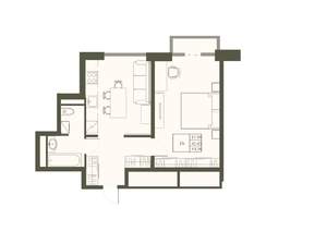 1-к квартира, вторичка, 43м2, 8/22 этаж