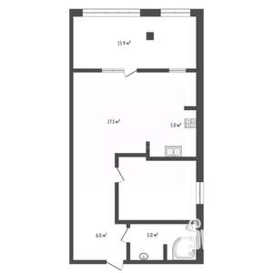 1-к квартира, вторичка, 59м2, 5/8 этаж