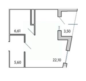1-к квартира, вторичка, 38м2, 7/10 этаж