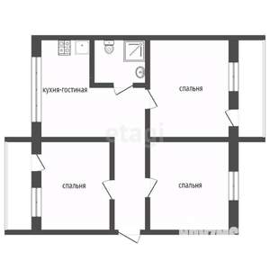 3-к квартира, вторичка, 95м2, 6/8 этаж