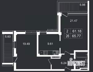 3-к квартира, вторичка, 66м2, 5/8 этаж