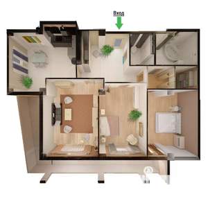 Студия квартира, вторичка, 340м2, 11/12 этаж