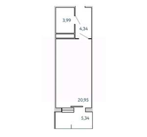 1-к квартира, вторичка, 35м2, 7/10 этаж