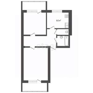 2-к квартира, вторичка, 70м2, 3/5 этаж