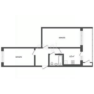 2-к квартира, вторичка, 45м2, 1/5 этаж