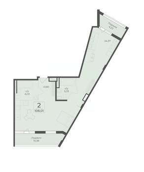 2-к квартира, вторичка, 108м2, 4/18 этаж