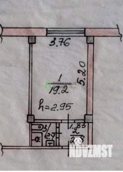 Студия квартира, вторичка, 24м2, -1/5 этаж