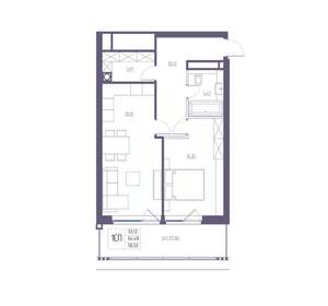 1-к квартира, вторичка, 64м2, 5/8 этаж