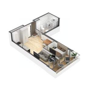 1-к квартира, вторичка, 42м2, 2/7 этаж