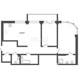 3-к квартира, вторичка, 118м2, 1/20 этаж