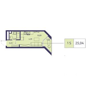 Студия квартира, строящийся дом, 25м2, 14/20 этаж
