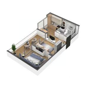 1-к квартира, строящийся дом, 47м2, 8/11 этаж
