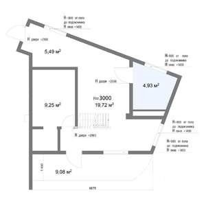 1-к квартира, вторичка, 50м2, 1/3 этаж