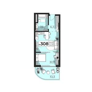 2-к квартира, вторичка, 55м2, 3/6 этаж