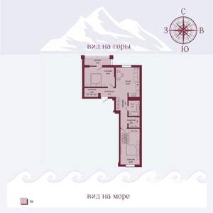 2-к квартира, вторичка, 71м2, 12/16 этаж