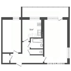 2-к квартира, вторичка, 44м2, 4/5 этаж