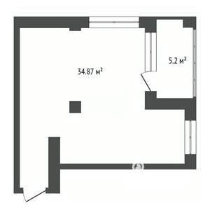 1-к квартира, вторичка, 86м2, 3/3 этаж