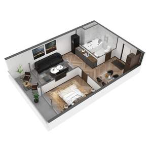 2-к квартира, строящийся дом, 58м2, 9/11 этаж