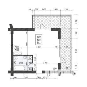 Студия квартира, вторичка, 61м2, 14/15 этаж