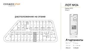 1-к квартира, строящийся дом, 35м2, 2/9 этаж