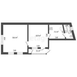 2-к квартира, вторичка, 40м2, 2/3 этаж